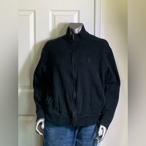 Vintage Polo By Ralph Lauren Full Zip Sweater Size Men’s Large 100% Cotton